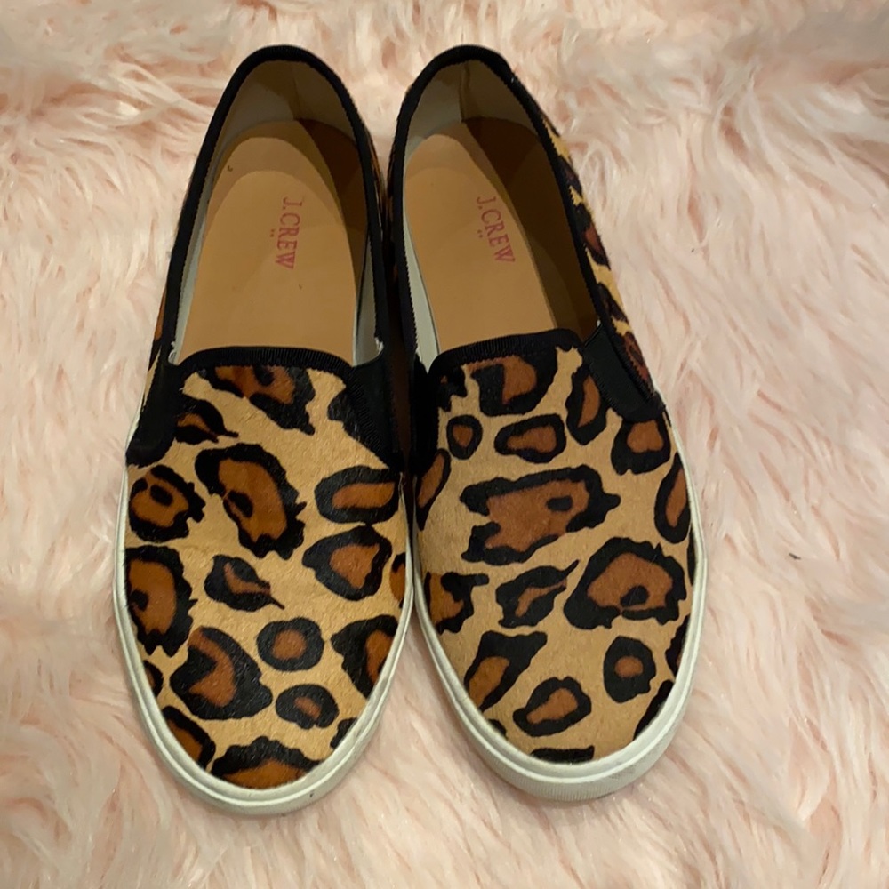 J.Crew Calf Hair Slip On Sneaker size 7